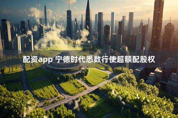 配资app 宁德时代悉数行使超额配股权
